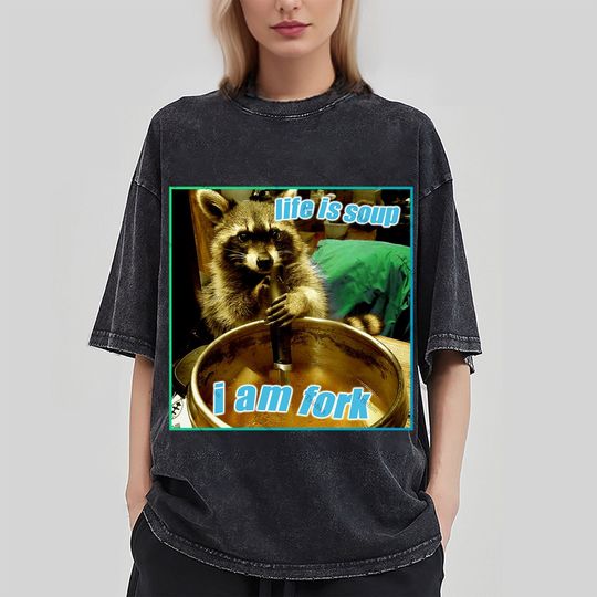 Life is soup, i am frog Raccoon Meme T Shirt