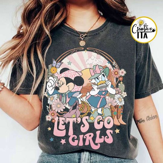 Vintage Minnie Daisy Cowgirls shirts, Disney Besties shirt, Long Live Cowgirls