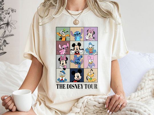 Mickey And Stitch Cartoon Tour Shirt, Mouse Shirt