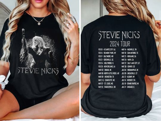 Vintage Stevie Nicks Tour 2024 Shirt, Stevie Nicks Double Side Shirt
