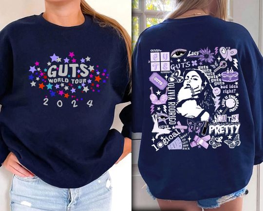 Olivia Guts Tour Two Sides Shirt, Guts Tour 2024