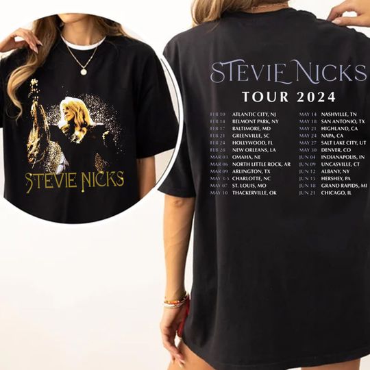 Stevie Nicks 2024 Tour Shirt, Vintage Graphic Stevie Nicks Shirt