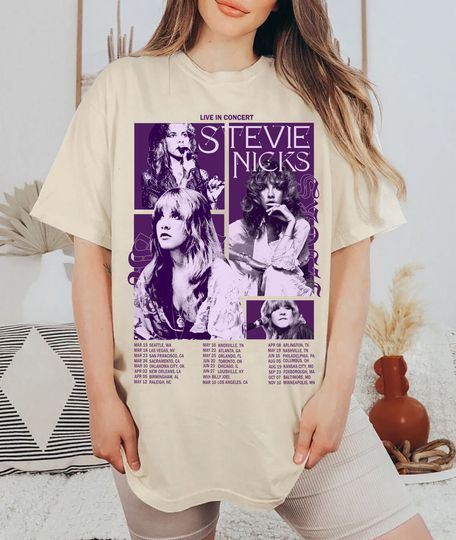 Stevie Nicks 2024 Live In Concert T-Shirt, Vintage Stevie Nicks Shirt