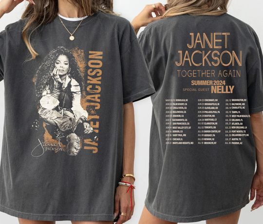Janet Jackson 90s Vintage Shirt, Janet Jackson Concert Shirt, Together Again Tour