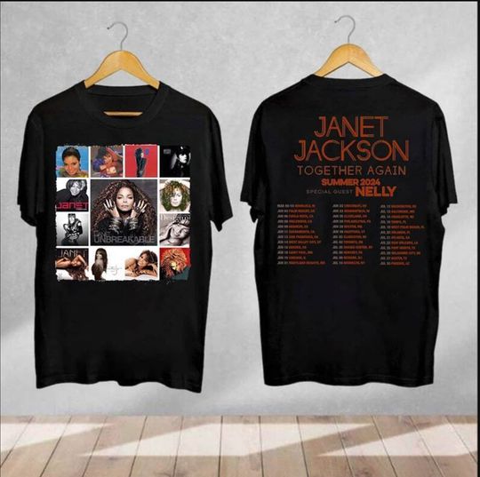 Vintage Janet Jackson Together Again Tour 2024 T-Shirt, Janet Jackson Tour Shirt