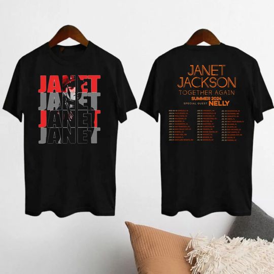 Janet Jackson Graphic Shirt, Janet Jackson Together Again Summer 2024 Tour Shirt