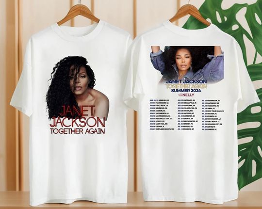 Together Again Summer 2024 Tour Janet Jackson Shirt, Janet Jackson Graphic Shirt