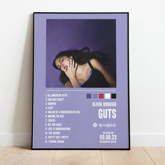 Wall poster Album, Olivia Rodrigo, Guts, Custom Album Cover