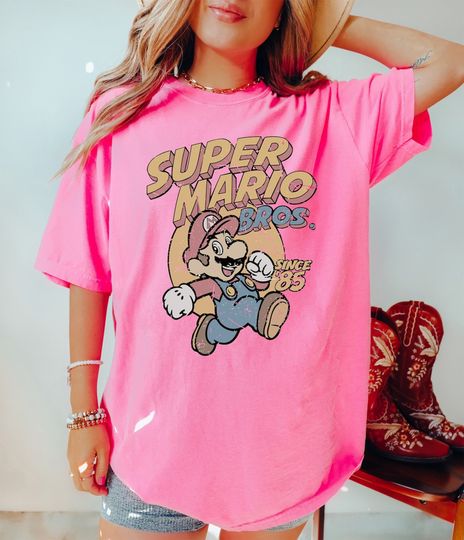 Retro Super Mario Bros. Since 85 Shirt, Mario Gaming T shirt, Super Mario T-shirt