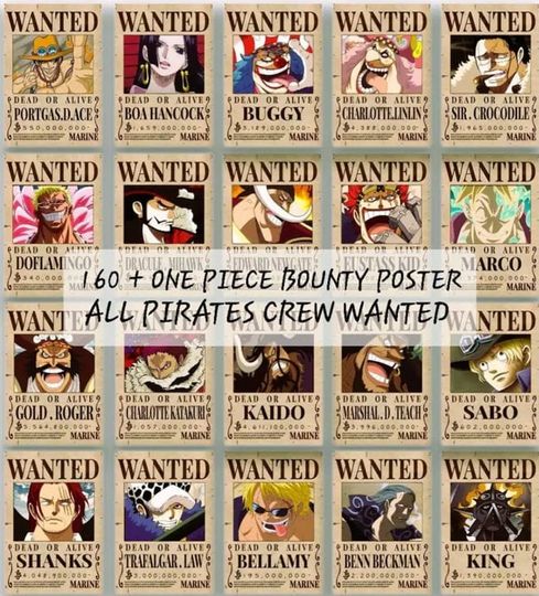 One Piece Bounty Wanted Posters | one piece anime
