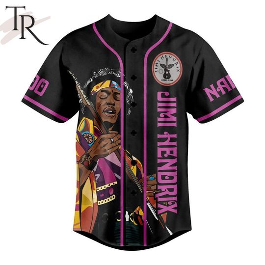 Personalized Jimi Hendrix Here He Comes Your Lover Man Baseball Shirt