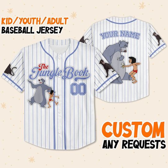 Personalized The Jungle Book Disney Baseball Jersey, Disney Jersey