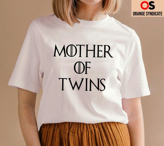 Mother of Twins T-shirt, Funny Cool Mom Lovely Gift
