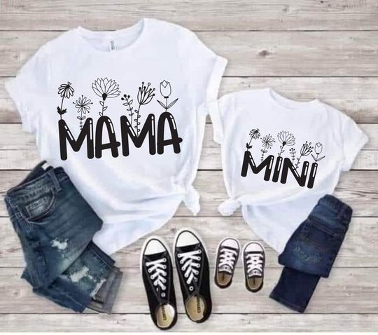 Mama and Mini Shirt, Mother Shirt, Blessed Mom Shirt, Mom Life