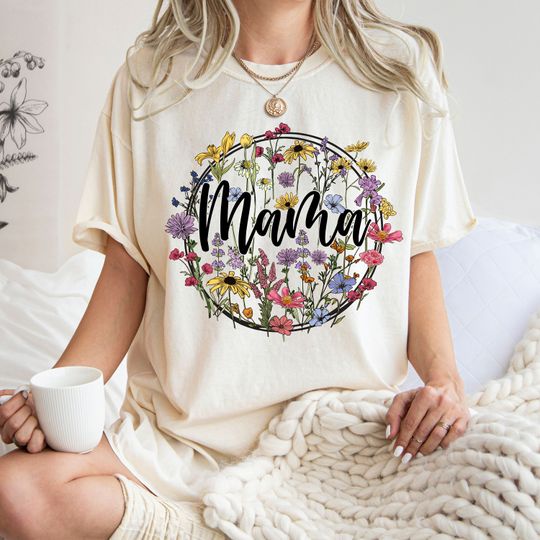 Floral Mama Shirt, Vintage Mama Shirt, Gift for Mom, Mother's Day Gift