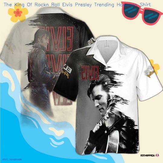 The King Of Rock Elvis Presley Hawaiian Shirt, Elvis Presley Tropical Button Shirt, Elvis Presley Aloha Shirt