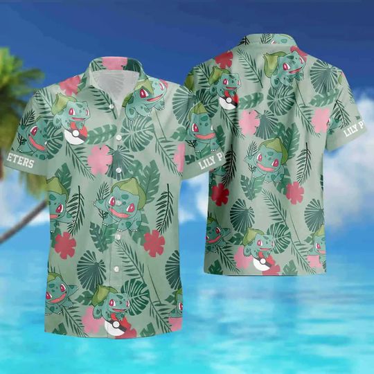 Bulbasaur Tropical Hawaiian, Bulbasaur Tropical Birthday Summer Shirt