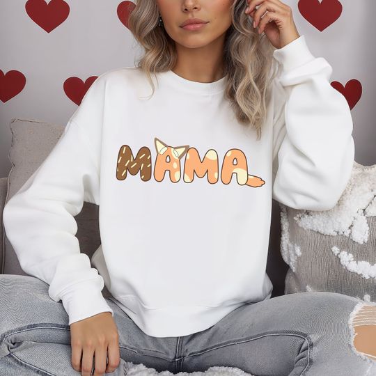 Mama Orange Dog Inspired Sweatshirt | Mom Sweatshirt | Mother's Day Gift