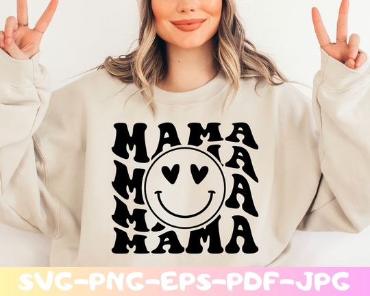 Mama Sweatshirt, Retro Mama Sweatshirt, Mother's Day