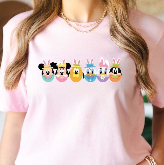 Easter Bunnies Shirt, Disney Easter Shirt, Disney Characters Happy Easter T-Shirt