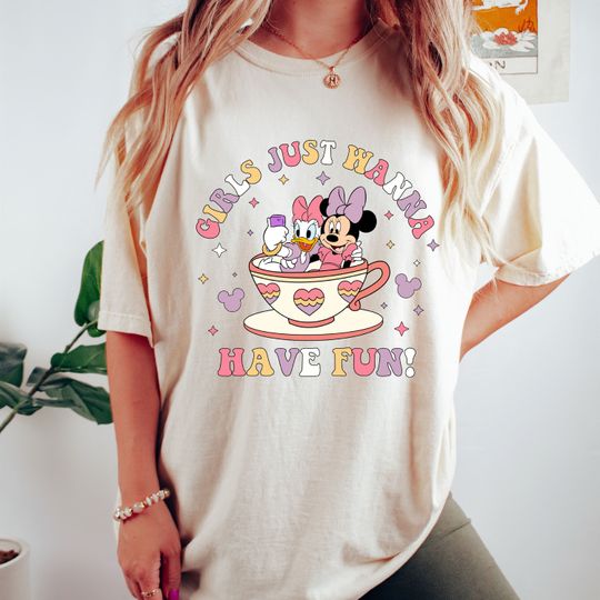 Colors Minnie Daisy Shirt, Girls Just Wanna Have Fun Shirt