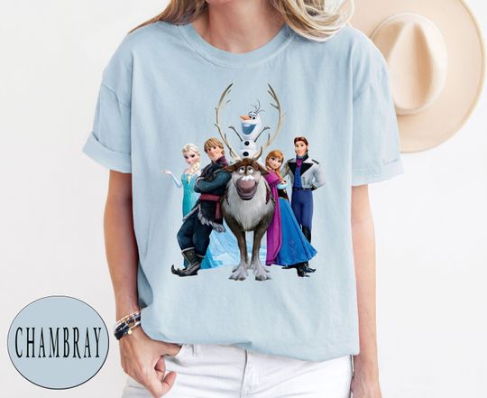 Colors Retro Frozen Movie Characters Shirt