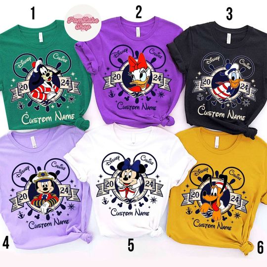 Personalized Mickey and Friends Disney Cruise 2024 shirt