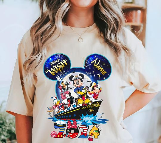 Personalized Mickey & Friends Family Cruise Shirt, Disney Cruise Line 2024 T-shirt