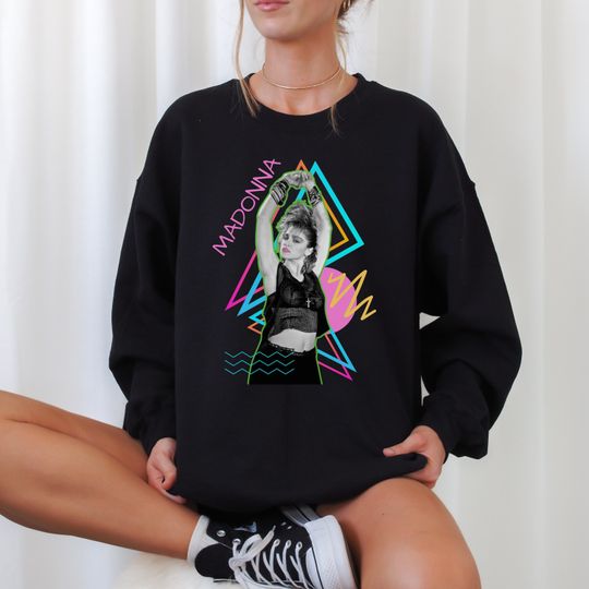 MADONNA Sweatshirt 1980s Style Retro Band Shirt