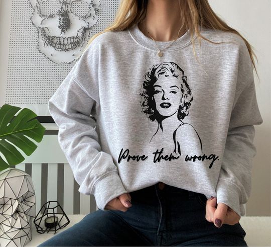 Marilyn Monroe Sweatshirt, Women Sweatshirts