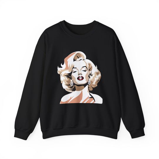 Iconic Style Marilyn Monroe Graphic Crew Neck Sweatshirt