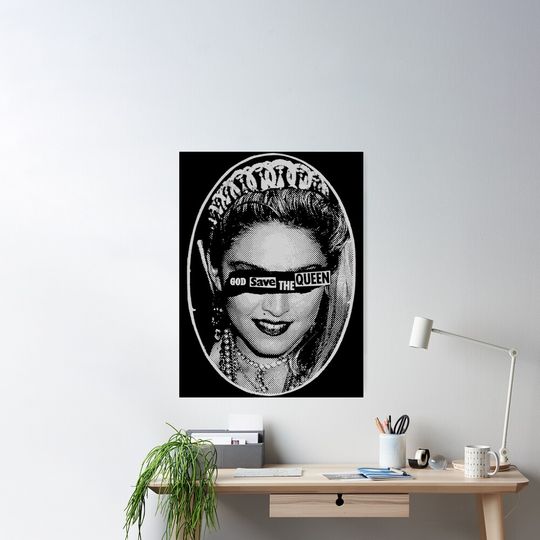 God Save Madonna Poster, Vintage Queen of Pop 80s - Love of My Life Madönná Poster