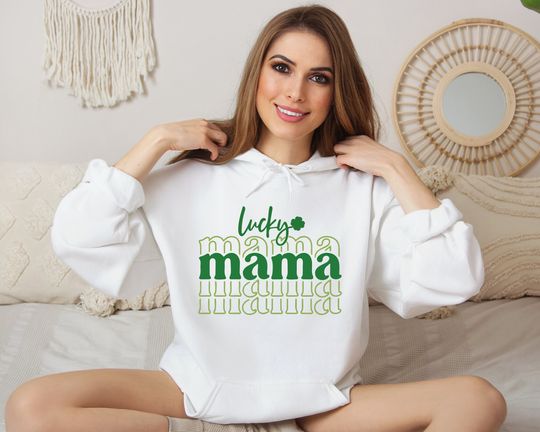 Lucky Mama Hoodie, Mothers Day Gift, Gift for Mom, Mother's Day