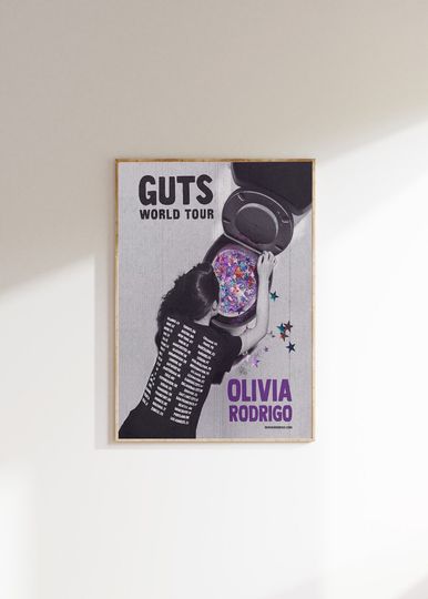 Olivia Rodrigo Guts World Tour Begin On February 23 2024 poster print - music poster tour 2024