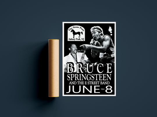 Bruce Springsteen Poster Print | Vintage Concert Poster Print | Springsteen Wall Art