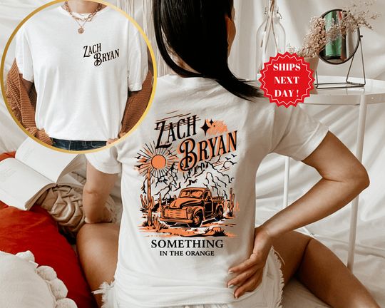 Zach Bryan Something In The Orange Front And Back Shirt, Vintage Zach Bryan Fan Gift, Country Music T-shirt, American Heartbreak Shirt