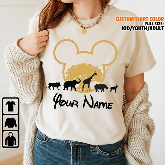 Personalized Disney Safari Trip Mickey Logo Disney Shirt, Disney Family Matching Shirt