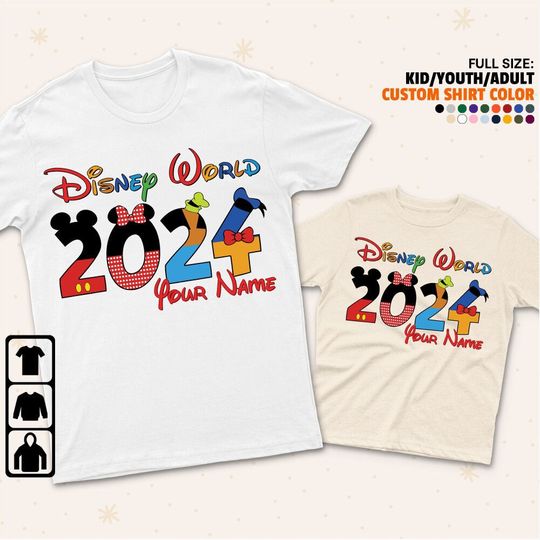 Personalized Disney World 2024 Disney Shirt, Disney Family Matching Shirt