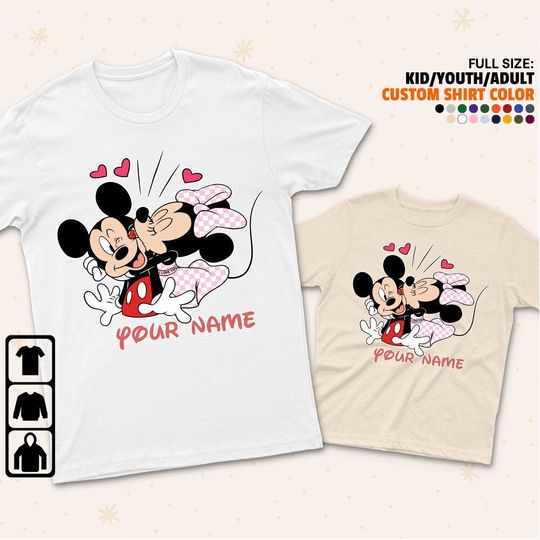 Personalized Mickey and Minnie Disney Shirt, Disney Family Matching Shirt