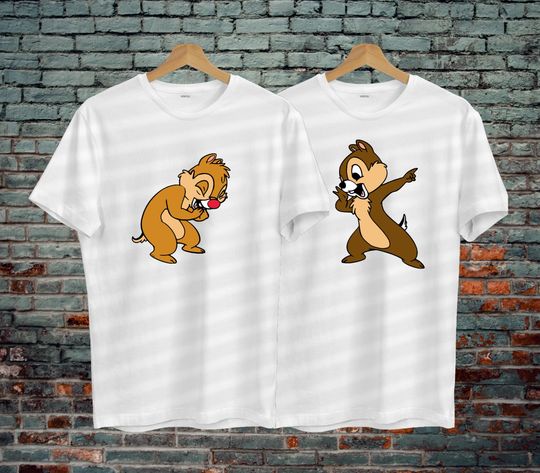 Chip and Dale Couple Shirt, Couple Gifts, For Her For Him Gift