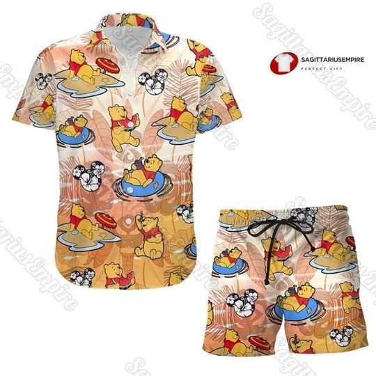 Winnie The Pooh Hawaiian Shirt And Beach Shorts