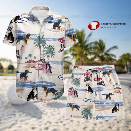 Basset Hound Hawaiian Shirt And Shorts