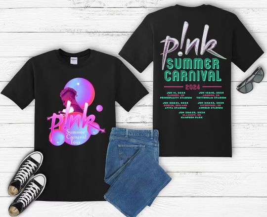 P!nk Pink Singer Summer Carnival 2024 Tour Shirt, P!nk Fan Lovers Shirt