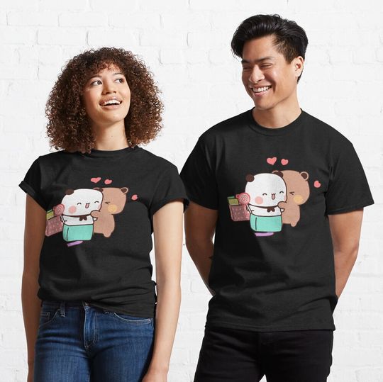 Bear and Panda Bubu Dudu Balloon T-Shirt, Cute Gift For Lovers