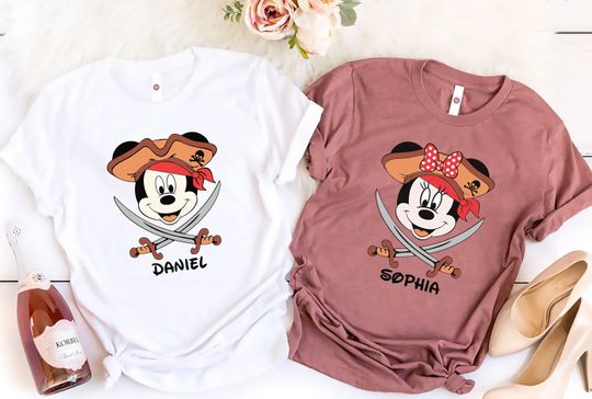 Disney Family Cruise Shirt, Minnie Mickey Pirate Shirts, Disney Pirates Shirt