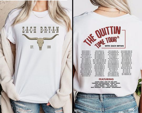 Zach Bryan The Quittin Time Tour 2024 Shirt, Zach Bryan tshirt
