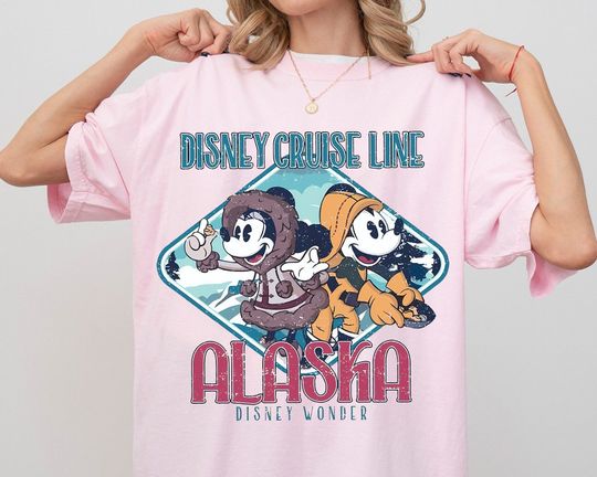 Vintage Mickey and Friends Disney Alaska Cruise Shirt