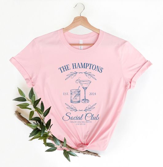 The Hamptons Soociial Clubb Taylor's Bachelorette Las Vegas T Shirt