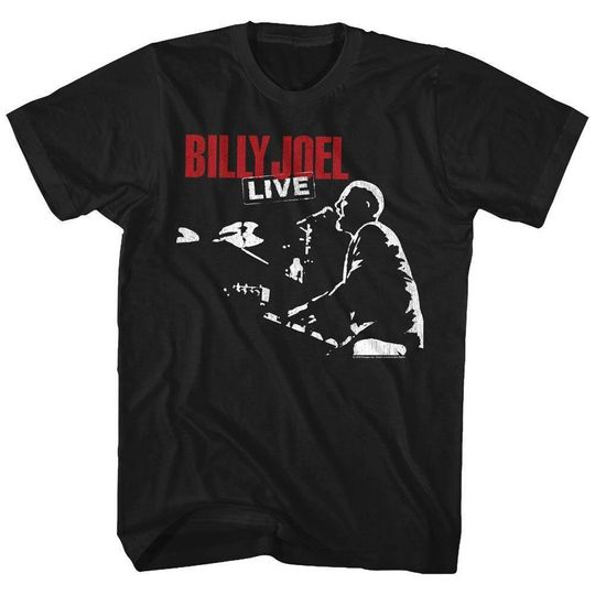 Billy Joel '81 Tour Black Adult T-Shirt