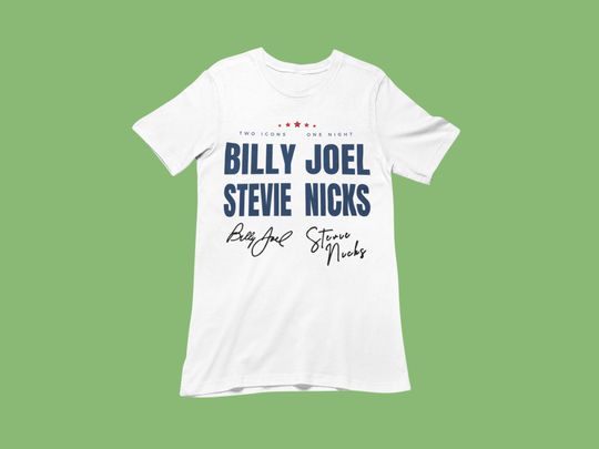 Signature Billy Joel Stevie Nick Tour 2023 Shirt